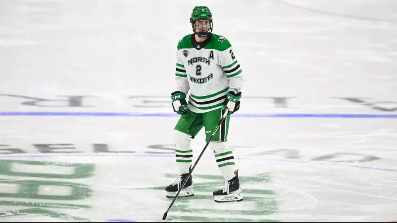 North Dakota blueliner Zmolek out for rest of 2024-25 college hockey season with undisclosed injury - College Hockey