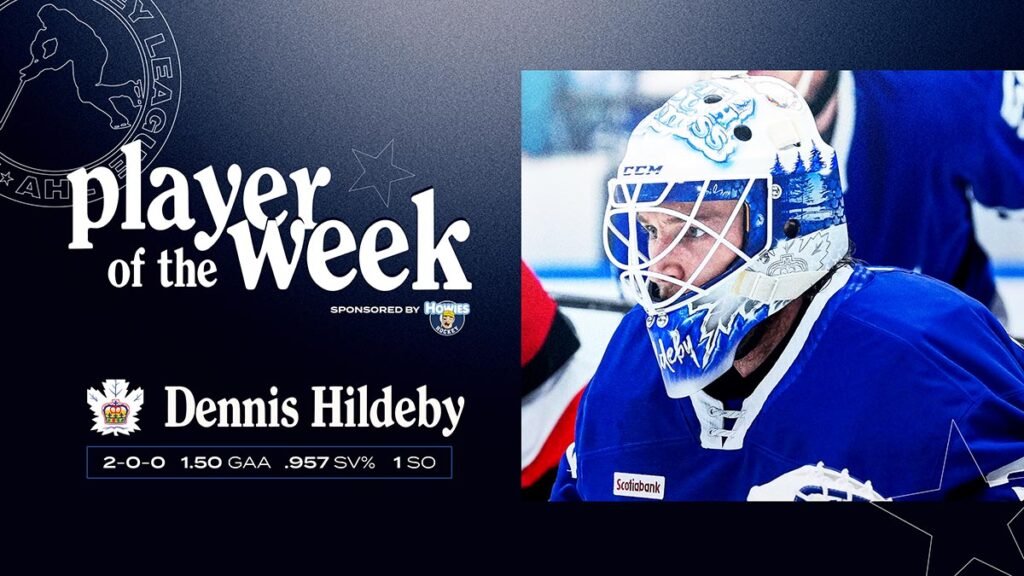 Marlies’ Hildeby named AHL Player of the Week | TheAHL.com