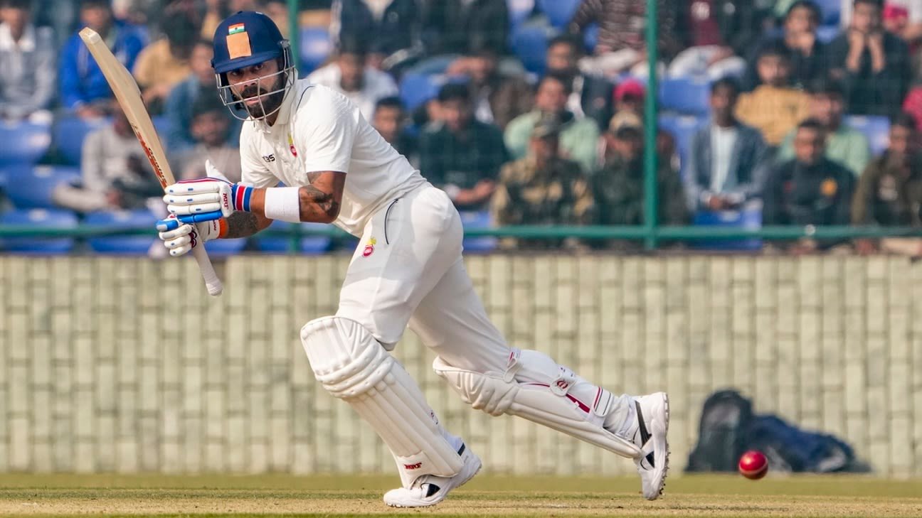 Virat Kohli lasts 15 balls on Ranji Trophy return, Saurashtra eye bonus-point win