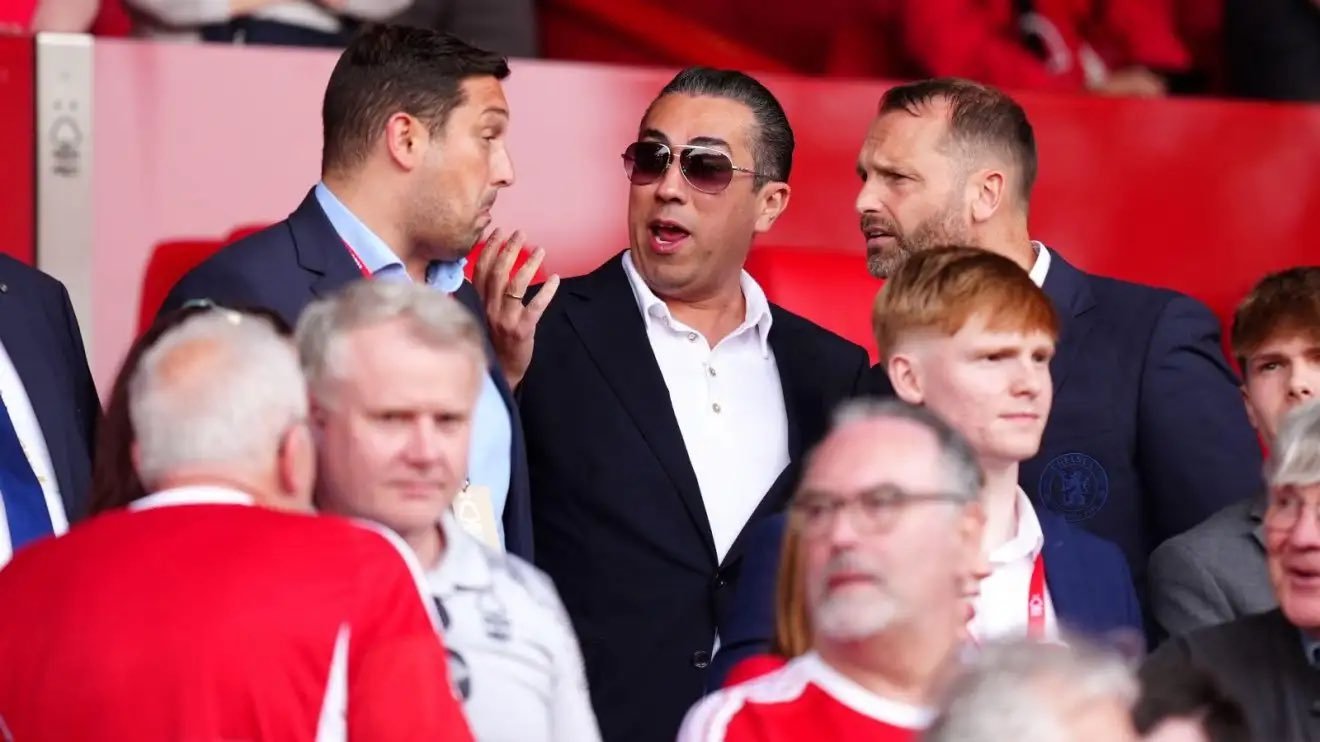 Behdad Eghbali, Paul Winstanley, and Laurence Stewart watching Chelsea