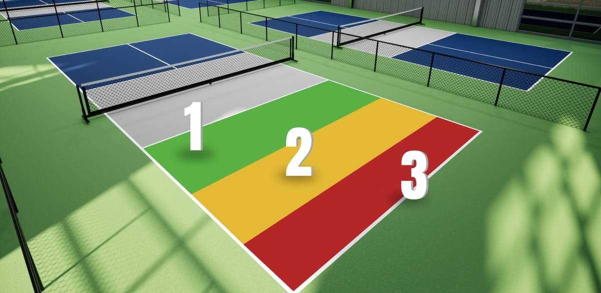 Pickleball Strategy for the Three Zones of the Court