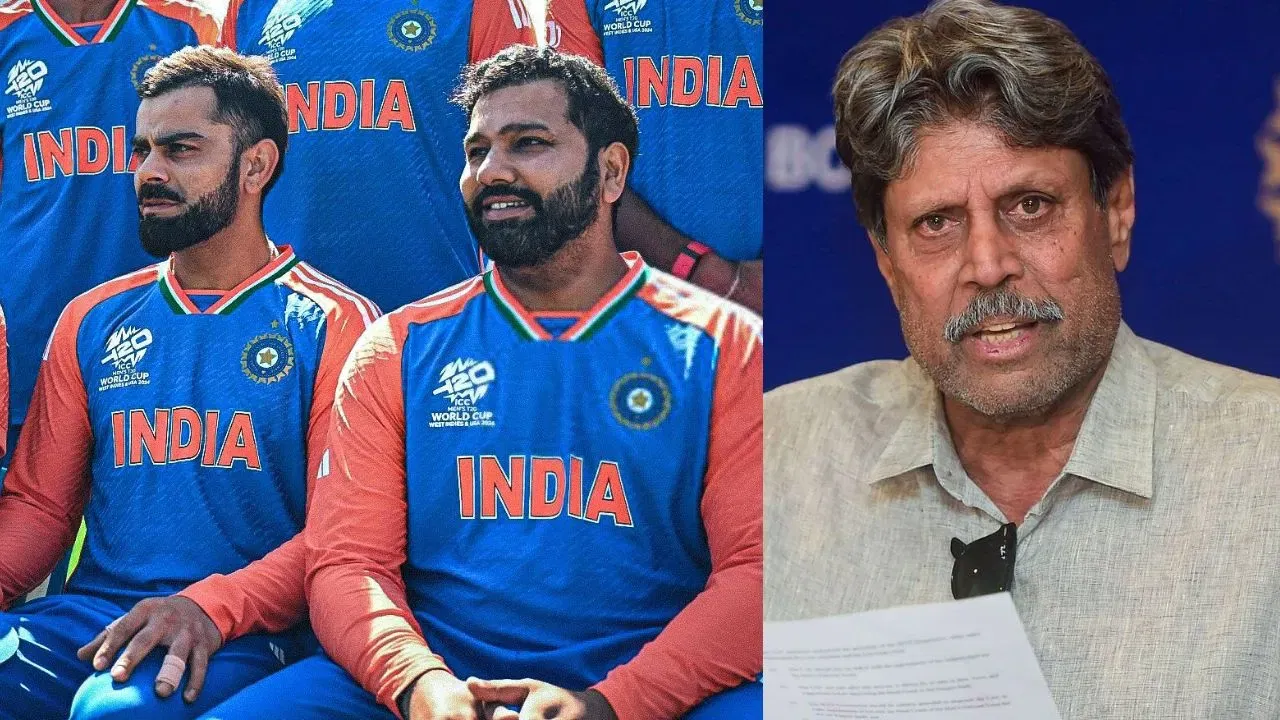 Rohit Sharma, Kapil Dev, Virat Kohli