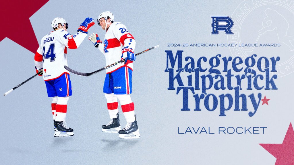 Rocket lock up Macgregor Kilpatrick Trophy | TheAHL.com