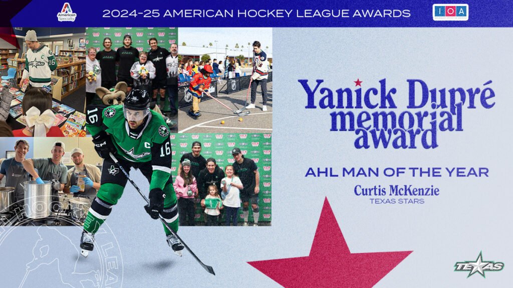 Stars’ McKenzie selected as AHL Man of the Year | TheAHL.com