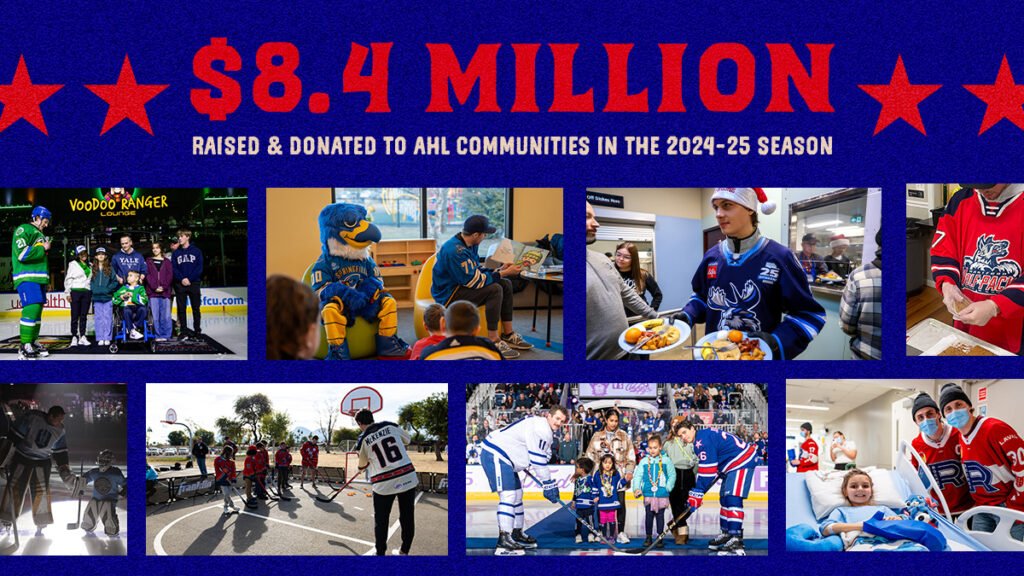 AHL, teams raise $8.4 million for charities in 2024-25 | TheAHL.com