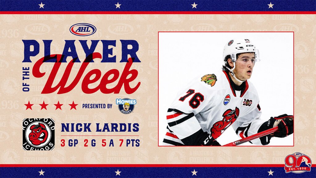 IceHogs’ Lardis named AHL Player of the Week | TheAHL.com