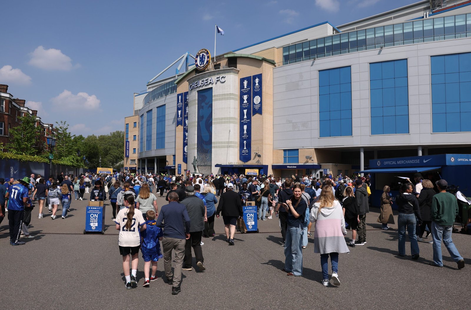 Stamford Bridge Stadium Chelsea FC Women v FC Barcelona UEFA Women's Champions League Semi Final Second Leg