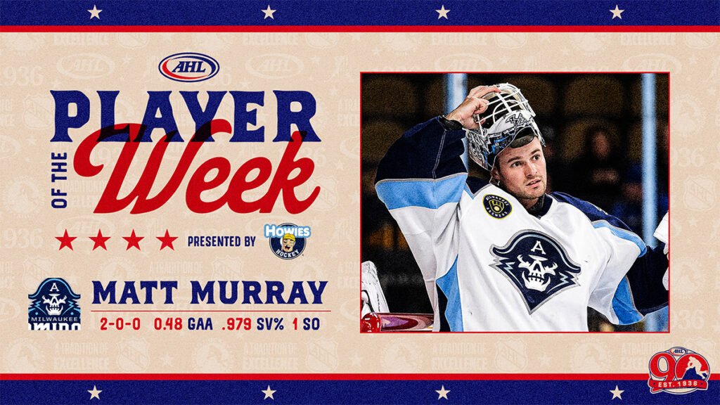 Admirals’ Murray named AHL Player of the Week | TheAHL.com