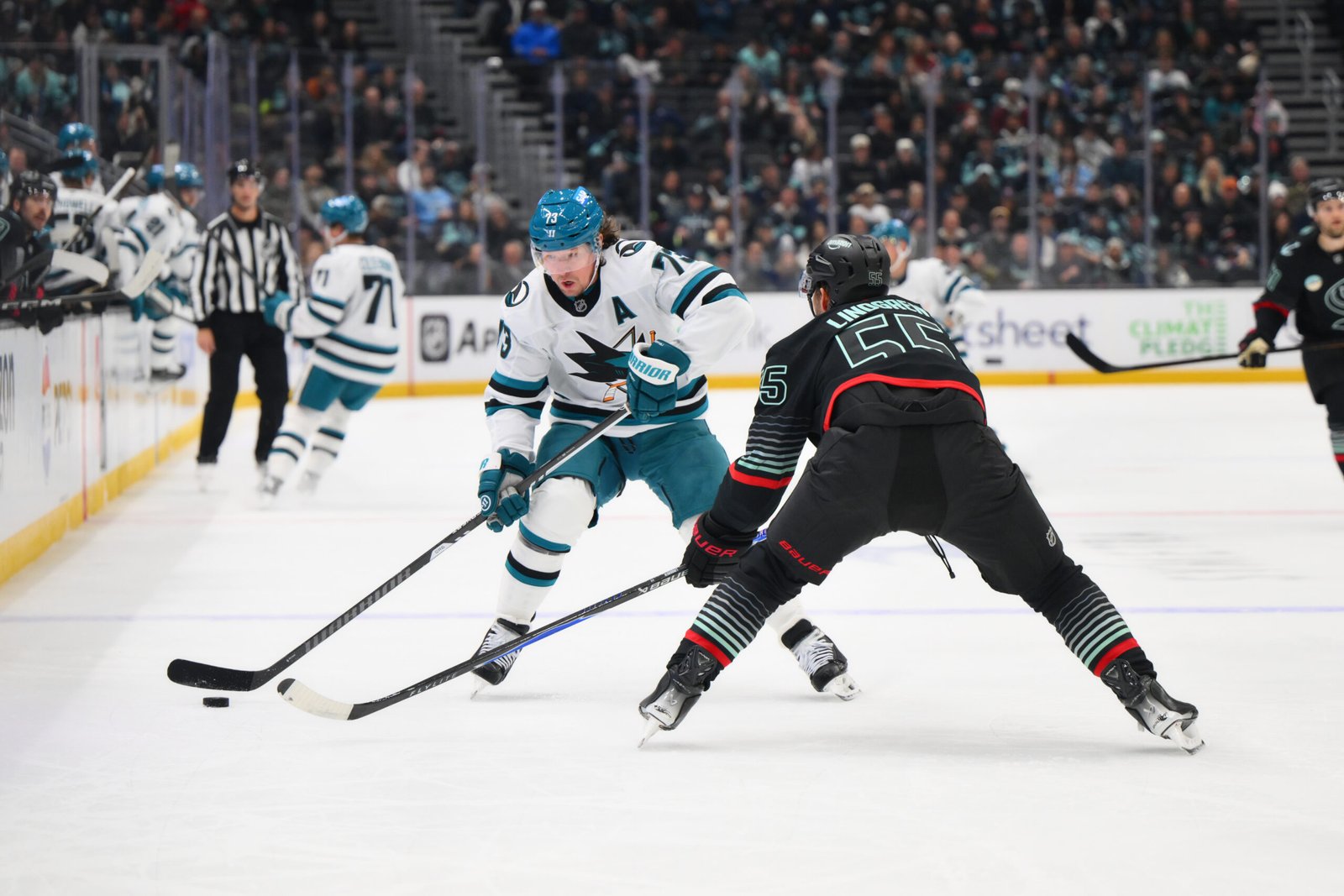 Sharks Overpower Kraken in 6-1 Victory - The Hockey Writers - San Jose Sharks